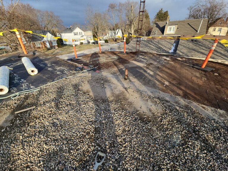 Stone Covered EPDM Roof Replacement with PVC Roofing, captured on Jan 08, 2025 with CompanyCam.