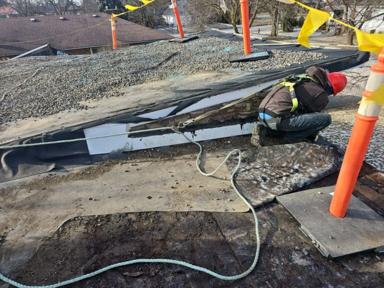 Stone Covered EPDM Roof Replacement with PVC Roofing, captured on Jan 08, 2025 with CompanyCam.