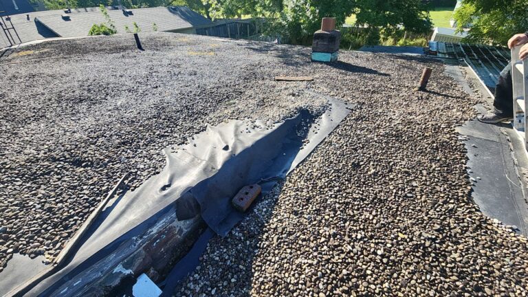 Stone Covered EPDM Roof Replacement with PVC Roofing, captured on Sep 10, 2024 with CompanyCam.