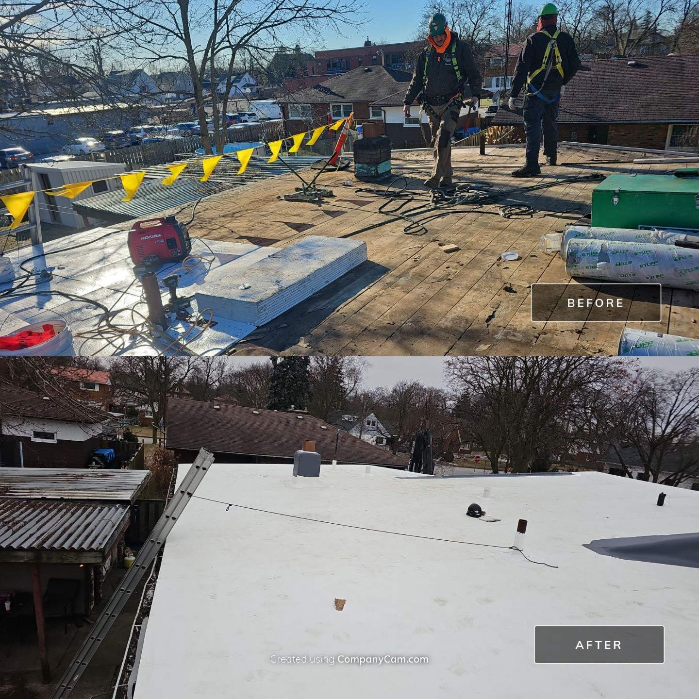 Stone Covered EPDM Roof Replacement with PVC Roofing, captured on Jan 13, 2025 with CompanyCam.