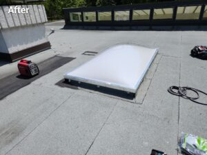 Flat Roof Skylights Replacement, captured on Jul 26, 2024 with CompanyCam.