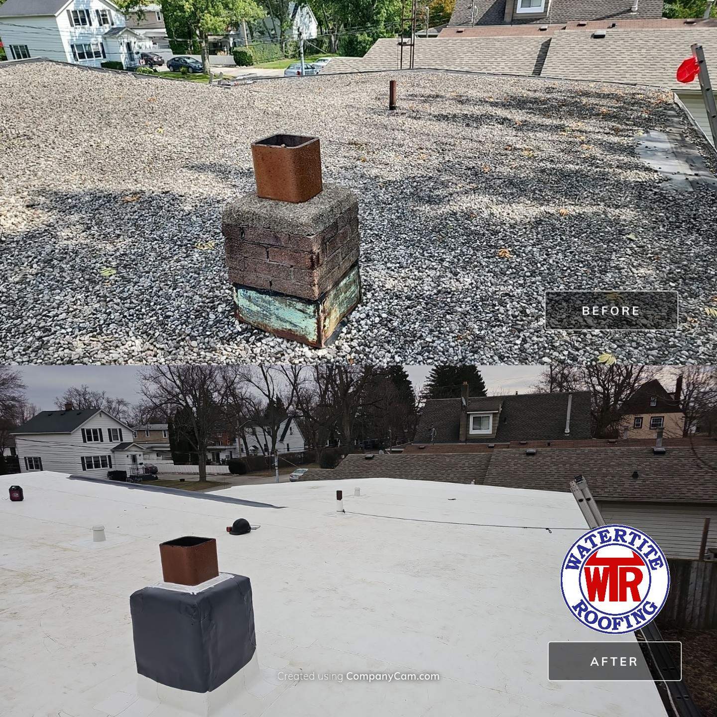 Stone Covered EPDM Roof Replacement with PVC Roofing, captured on Jan 13, 2025 with CompanyCam.
